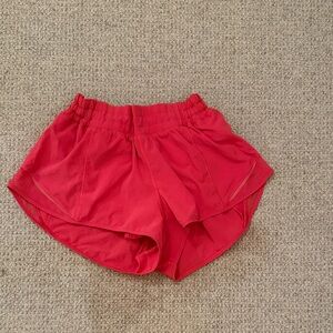 lululemon athletica Vibrant Red Athletic Shorts